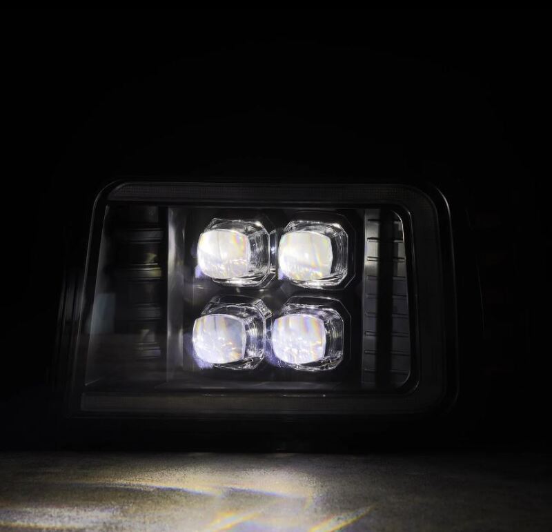 AlphaRex 92-96 Ford F-Series/Bronco NOVA-Series LED Proj Headlight Bk w/Actv Light SeqSig & SBDRL 880299 *Discontinued