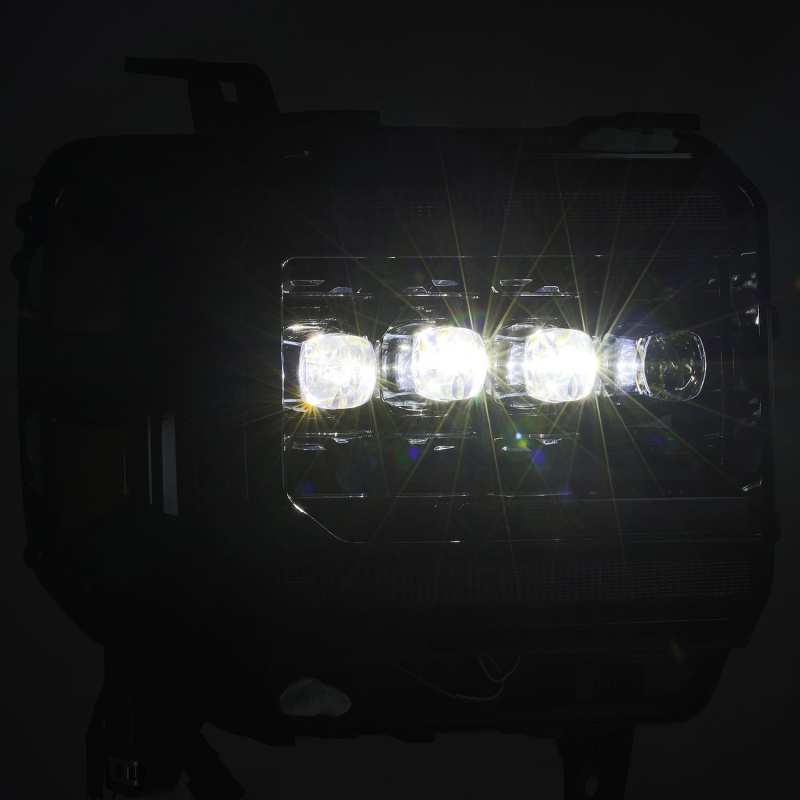 AlphaRex 14-18 GMC Sierra NOVA LED Proj Headlights Plnk Style Alpha Blk w/Activ Light/Seq Signal/DRL 880616 *Discontinued