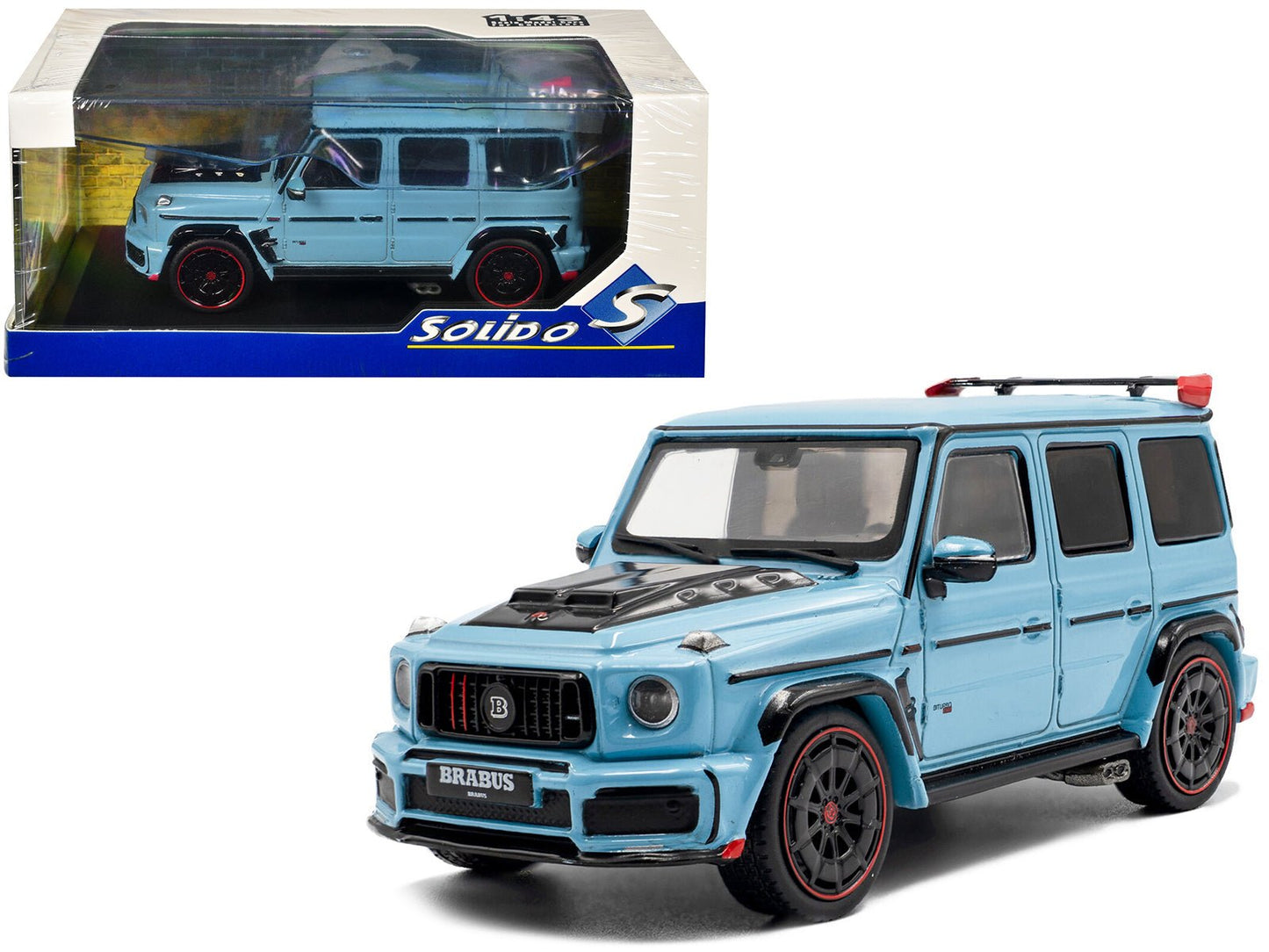 2021 Brabus Rocket 900 China Blue with Black Hood 1/43 Diecast Model Car by Solido  free shipping USA