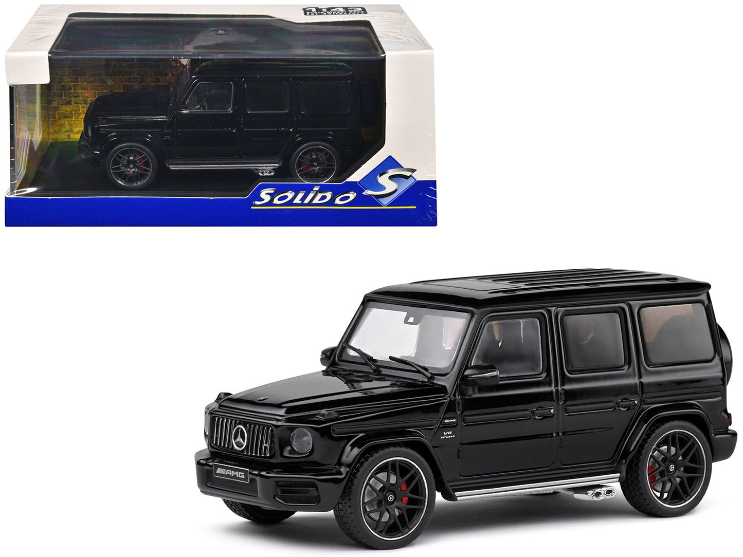 2022 Mercedes-Benz AMG G63 Obsidian Black Metallic 1/43 Diecast Model Car by Solido  free shipping USA