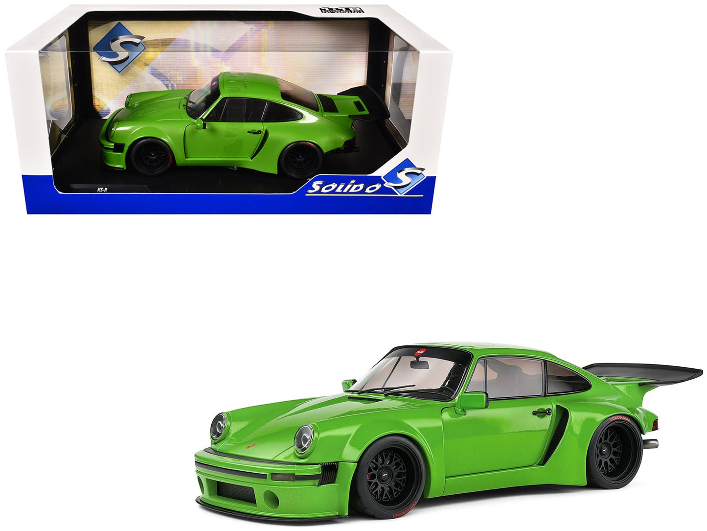 2022 Porsche 911 KS-R Green Metallic 1/18 Diecast Model Car by Solido  free shipping USA