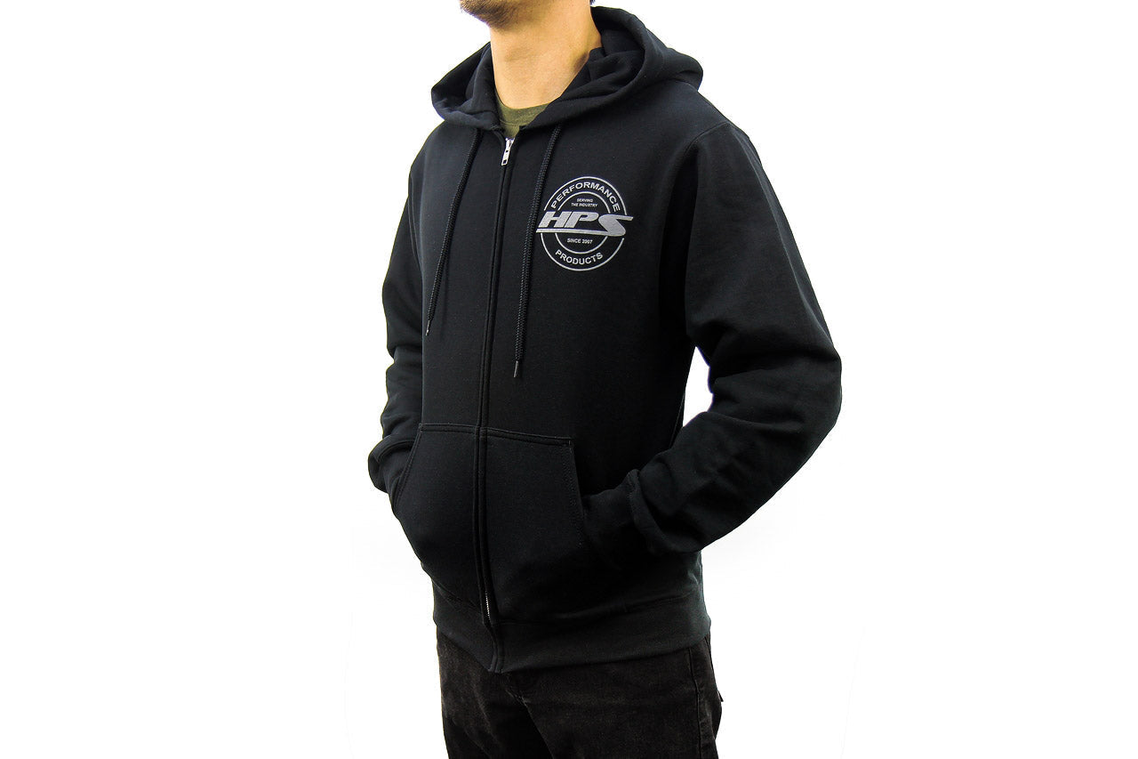 HPS Performance Products 2022 Round Logo Zip-Up Hoodie, Black