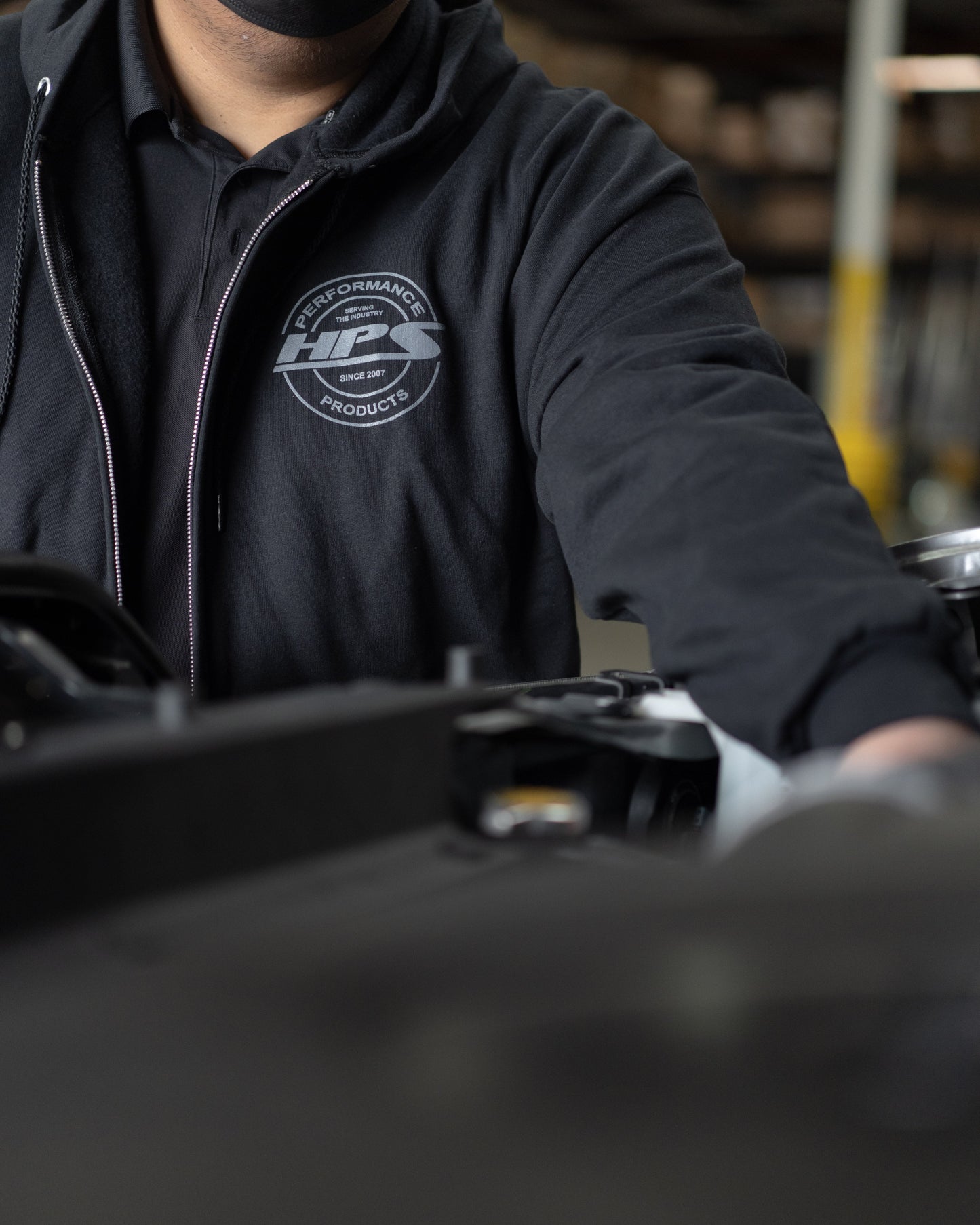 HPS Performance Products 2022 Round Logo Zip-Up Hoodie, Black