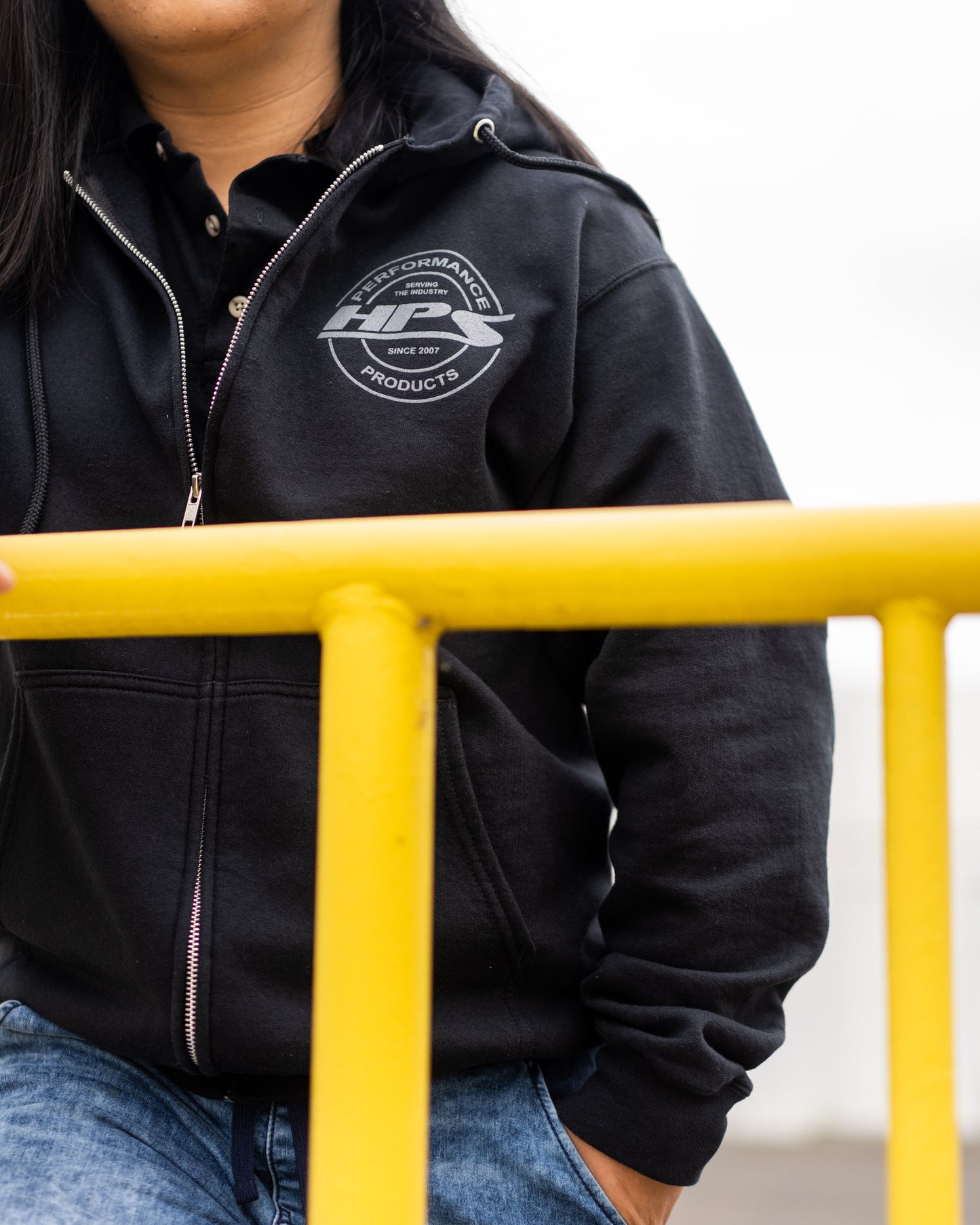 HPS Performance Products 2022 Round Logo Zip-Up Hoodie, Black