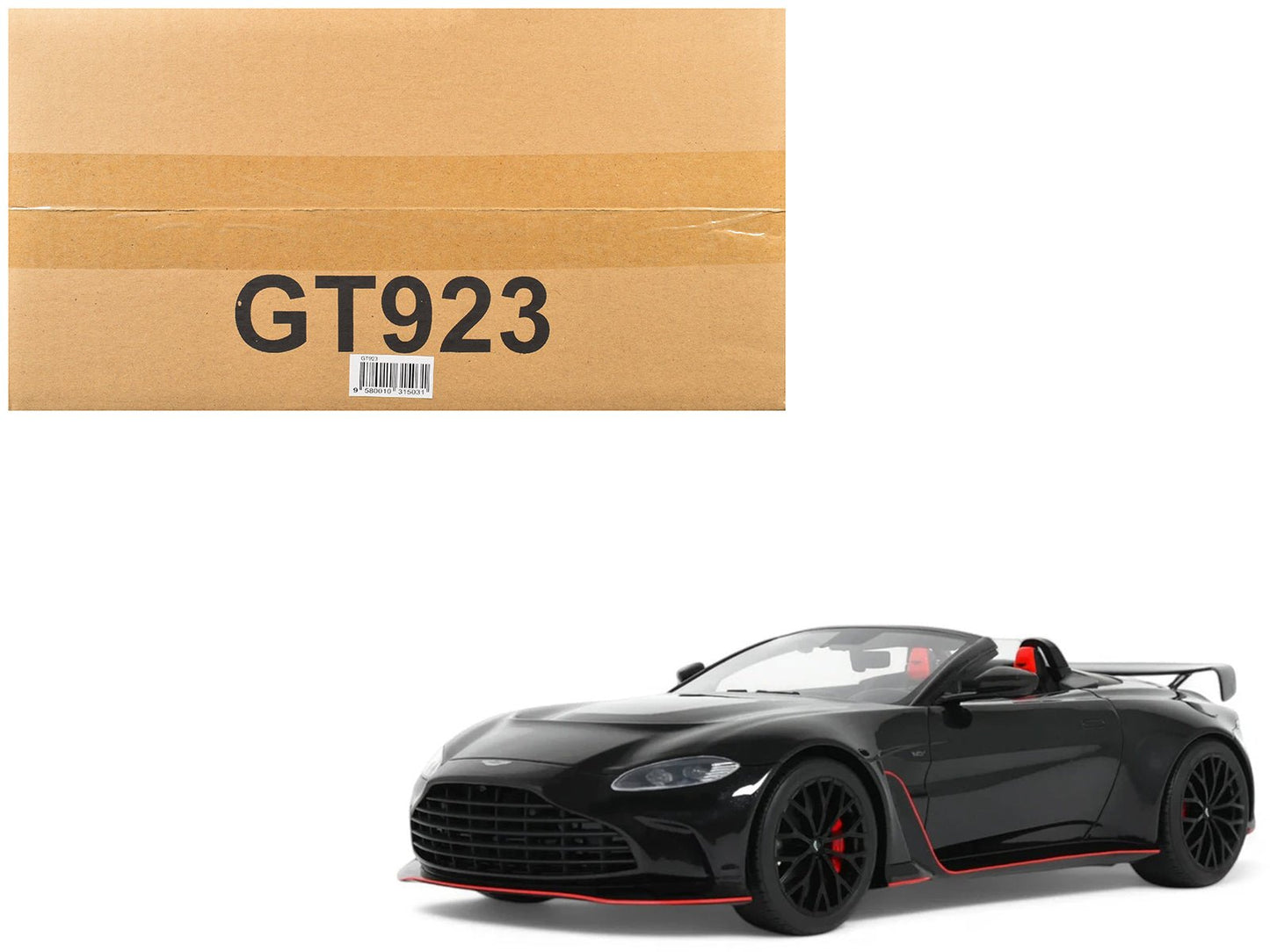 2023 Aston Martin V12 Vantage Roadster Onyx Black 1/18 Model Car by GT Spirit  free shipping USA