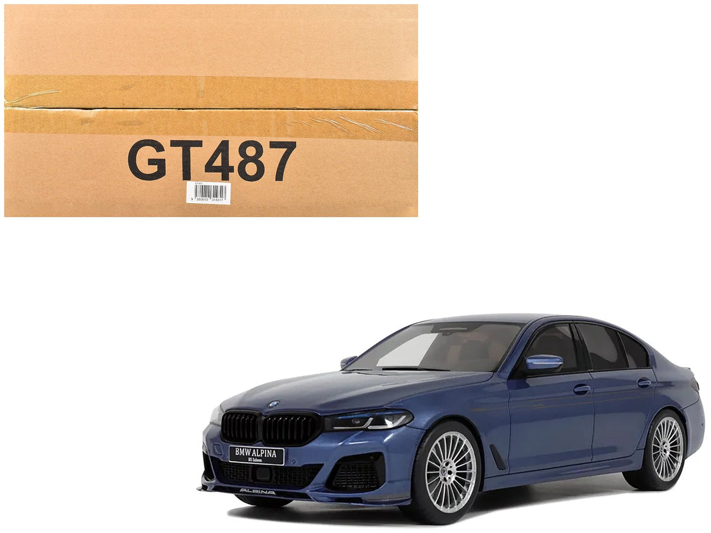 2023 BMW Alpina B5 Saloon Blue Metallic 1/18 Model Car by GT Spirit  free shipping USA