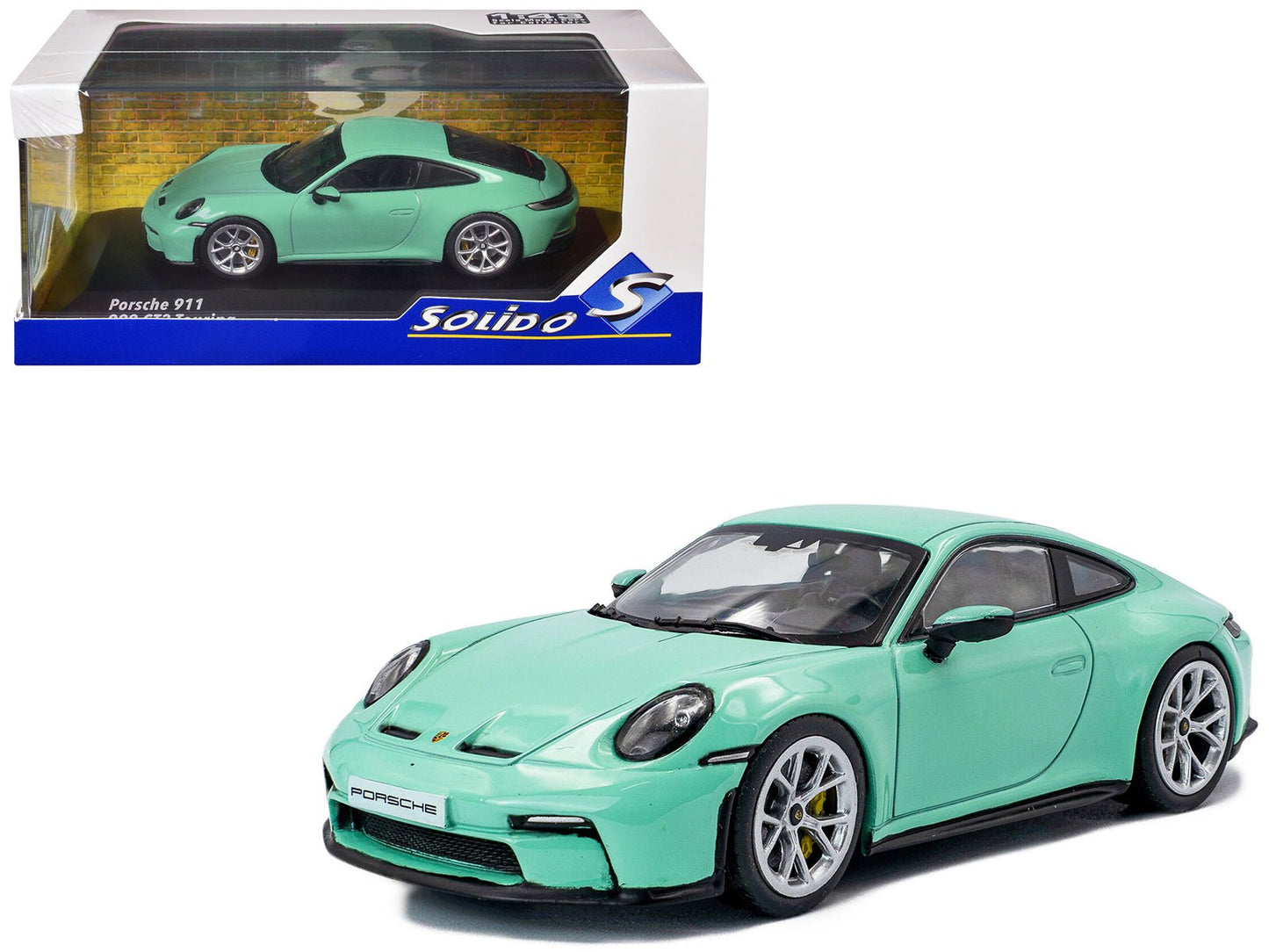 2023 Porsche 911 (992) GT3 Touring Mint Green 1/43 Diecast Model Car by Solido  free shipping USA