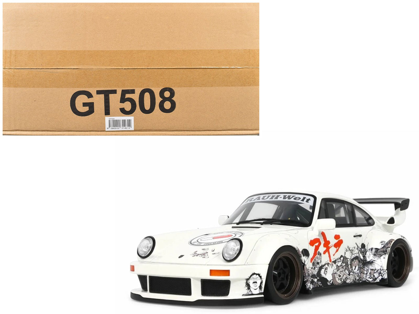 2024 RWB Akira White with Graphics "Akira" (1988) Movie 1/18 Model Car by GT Spirit  free shipping USA