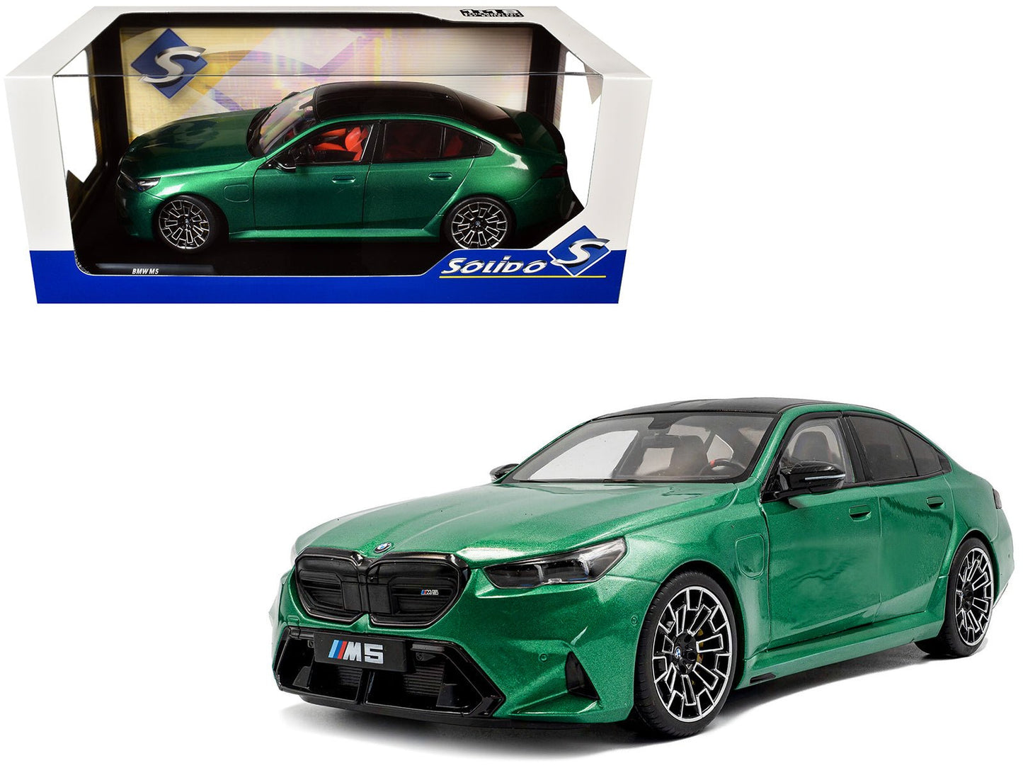2025 BMW M5 Isle of Man Green Metallic 1/18 Diecast Model Car by Solido  free shipping USA