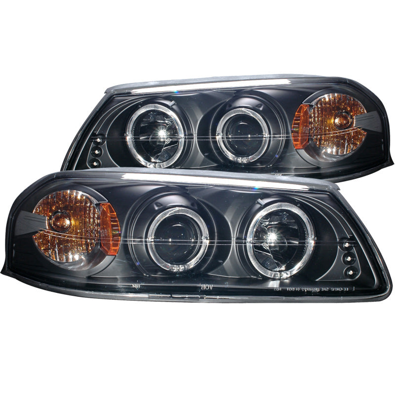 Anzo 2000-2005 Chevrolet Impala Projector Headlights w/ Halo Black