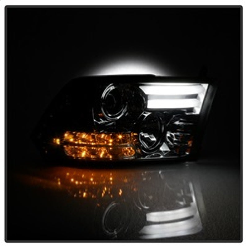 Spyder Dodge Ram 09-12 Projector Headlights Light Bar DRL Smoke PRO-YD-DR09-LBDRL-SM 5081742