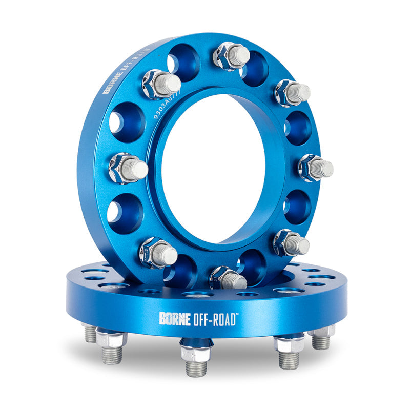 Borne Off-Road Wheel Spacers 8X165.1 121.3 45 M14 Blu BNWS-006-450BL