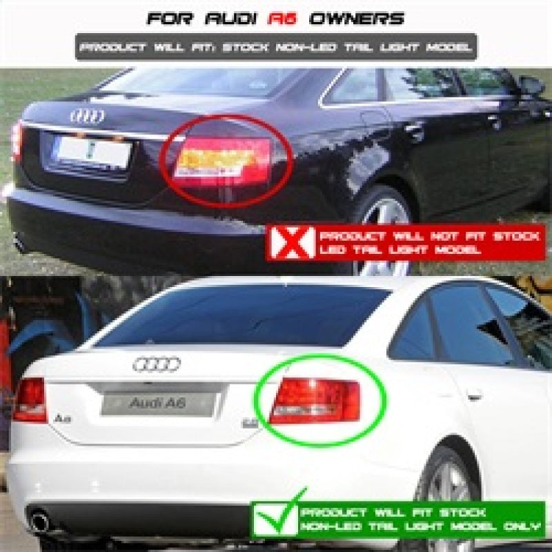 Spyder Audi A6 05-08 4Dr Sedan Only Light Bar LED Tail Lights Smke ALT-YD-AA605V2-LBLED-SM 5080776
