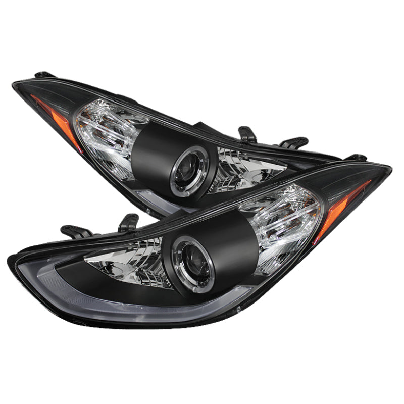 Spyder Hyundai Elantra 11-13 Projector Headlights LED Halo DRL Blk PRO-YD-HYELAN11-DRL-BK 5073662