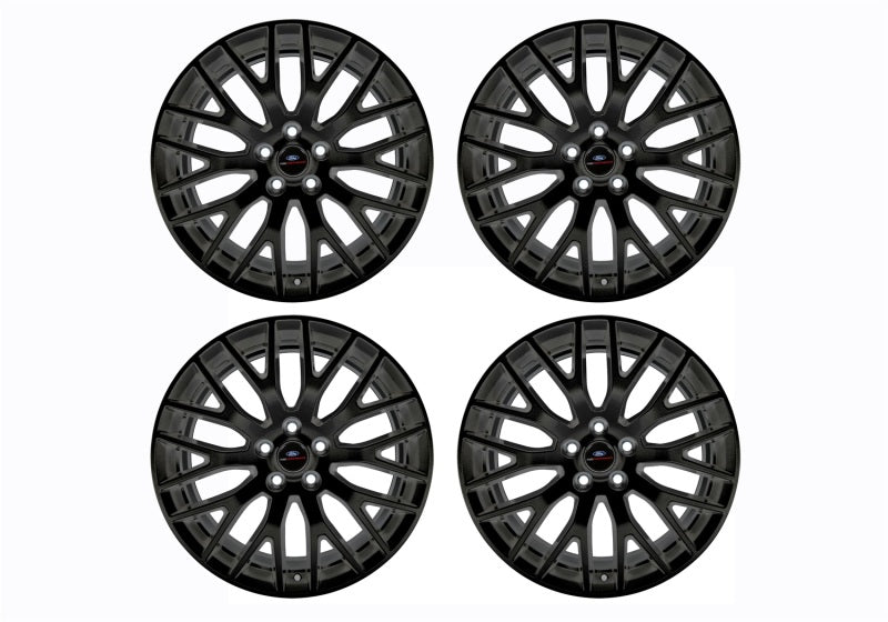 Ford Racing 15-16 Mustang GT 19X9 and 19X9.5 Wheel Set with TPMS Kit - Matte Black M-1007K-M19XB