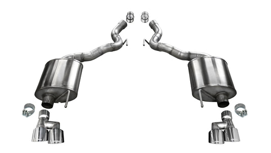 Corsa [OBSOLETE] Sport, Touring / 2.75 in Axle-Back 4.0 in Twin Tips | 2018-2023 Mustang GT Convertible (21050, 21049)