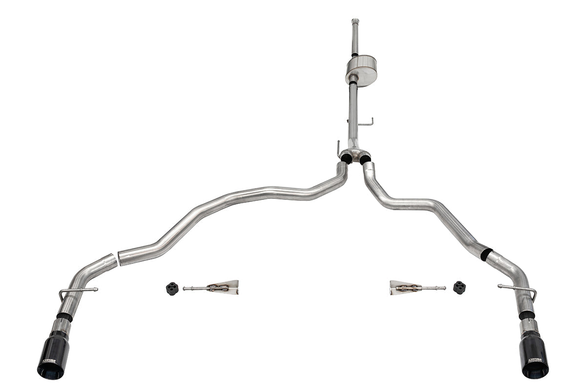 Corsa Xtreme, Sport / 3.0 in Cat-Back Dual Rear Exit | 2021-24 Ford F-150 5.0L V8 (157.2" WB) (21152, 21161)