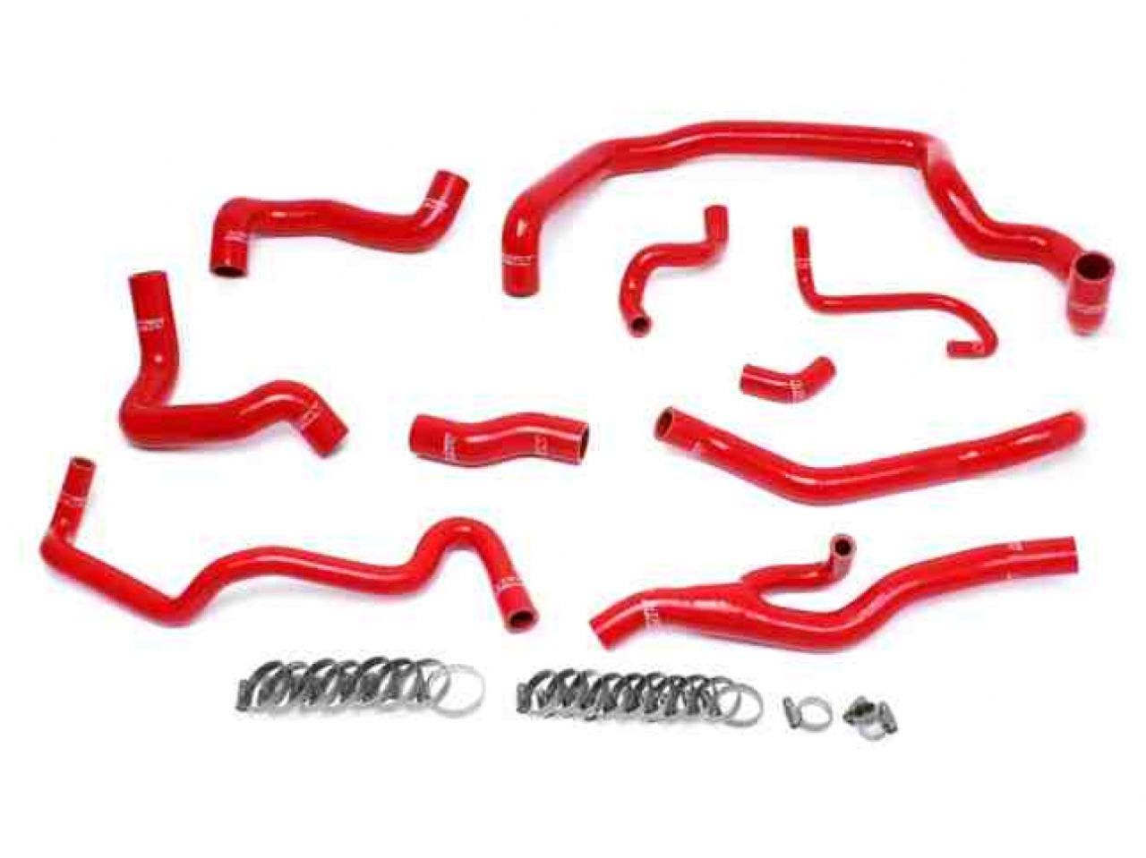HPS Red Reinforced Silicone Radiator and Heater Hose Kit Coolant Mini 07-11 Cooper S R56 1.6L Turbo Automatic Trans