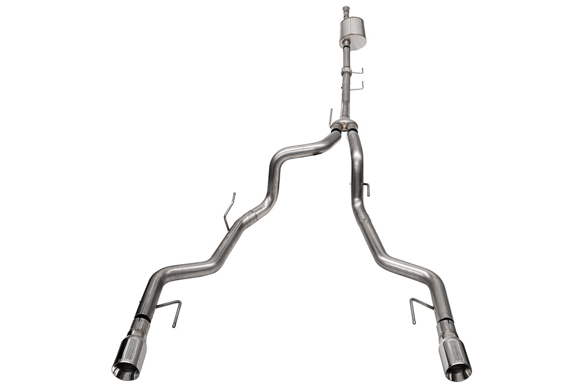 Corsa Sport / 3.0 in Cat-Back 4.0 in Single Tips | 2021-25 Ford F-150 Tremor 3.5T EcoBoost (145.4" WB) (21185)