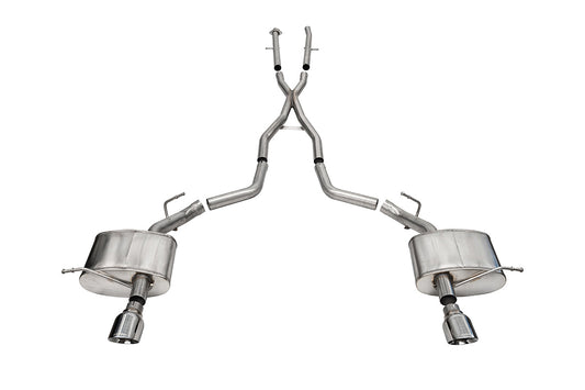 Corsa Xtreme, Sport / 2.5 in Cat-Back 4.5 in Single Tips | 2011-2025 Dodge Durango 5.7L (21186, 14459)