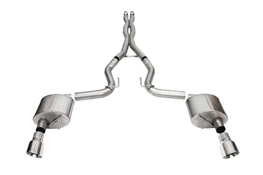 Corsa Xtreme, Sport / 3.0 in Cat-Back 4.5 in Slash Tips | 2024 Mustang GT Coupe (21250, 21254)