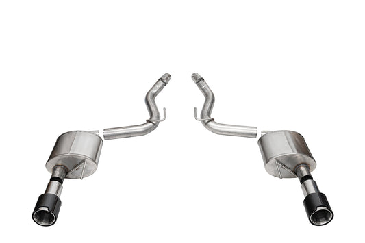 Corsa Sport, Touring / 3.0 in Axle-Back 4.5 in Carbon Fiber Tips | 2024 Mustang GT Coupe (21253CF, 21257CF)