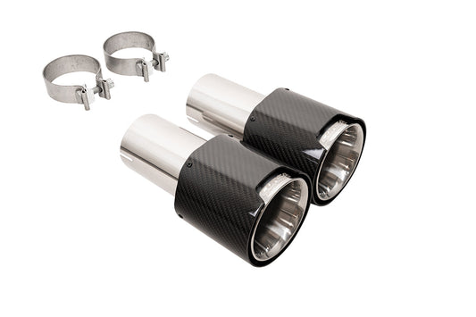 Corsa Replacement / 4.5 in Single Carbon Fiber Tip Kit | 2024 Mustang GT, 2015-17 GT CORSA Systems (21258CF)