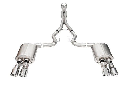 Corsa Xtreme Valved / 3.0 in Cat-Back 4.0 in Slash Tips | 2024 Mustang GT Coupe (21259)