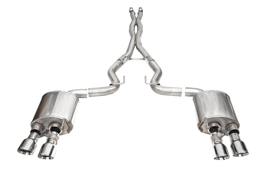 Corsa Xtreme Valved / 3.0 in Cat-Back 4.5 in Slash Tips | 2024 Mustang Dark Horse Coupe (21265)