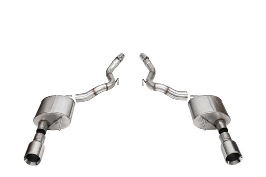 Corsa Sport, Touring / 3.0 in Axle-Back 4.5 in Straight Tips | 2024 Mustang GT Convertible (21273, 21277)