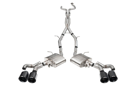 Corsa Xtreme Valved / 3.0 in Cat-Back 4.5 in Carbon Fiber Twin Tips | 2022+ Cadillac CT5-V Blackwing (21320CF)