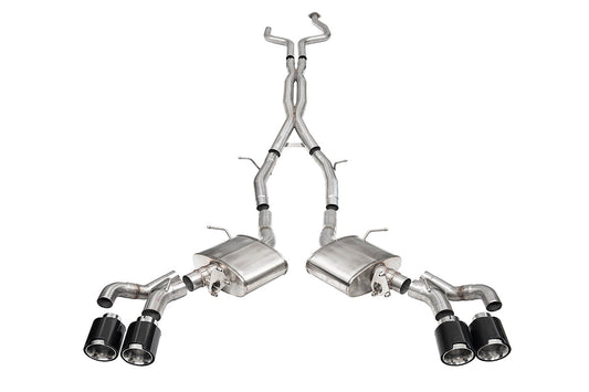 Corsa Xtreme Valved / 3.0 in Cat-Back 4.5 in Carbon Fiber Twin Tips | 2022+ Cadillac CT5-V Blackwing (21320CF)