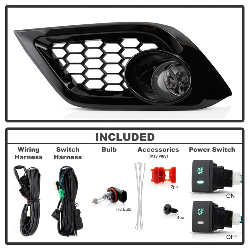 Spyder Toyota Corolla 17 iM Models / Scion 16 iM Models OEM Style Fog Lights w/OEM Fit Switch- Clear 5086372