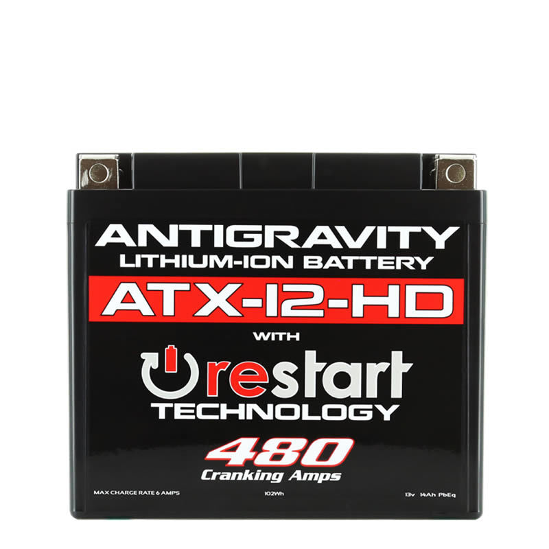 Antigravity Batteries Antigravity YTX12 High Power Lithium Battery w/Re-Start AG-ATX12-HD-RS