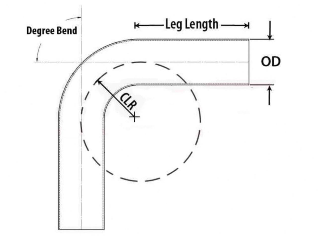 HPS Performance Products HPS 2-3/4" OD 100 Degree Bend 6061 Aluminum Elbow Pipe Tubing 16 Gauge w/ 2 3/4" CLR