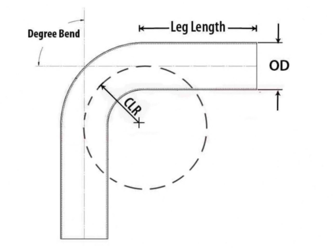 HPS Performance Products HPS 4" OD 100 Degree Bend 6061 Aluminum Elbow Pipe Tubing 16 Gauge w/ 5 1/2" CLR
