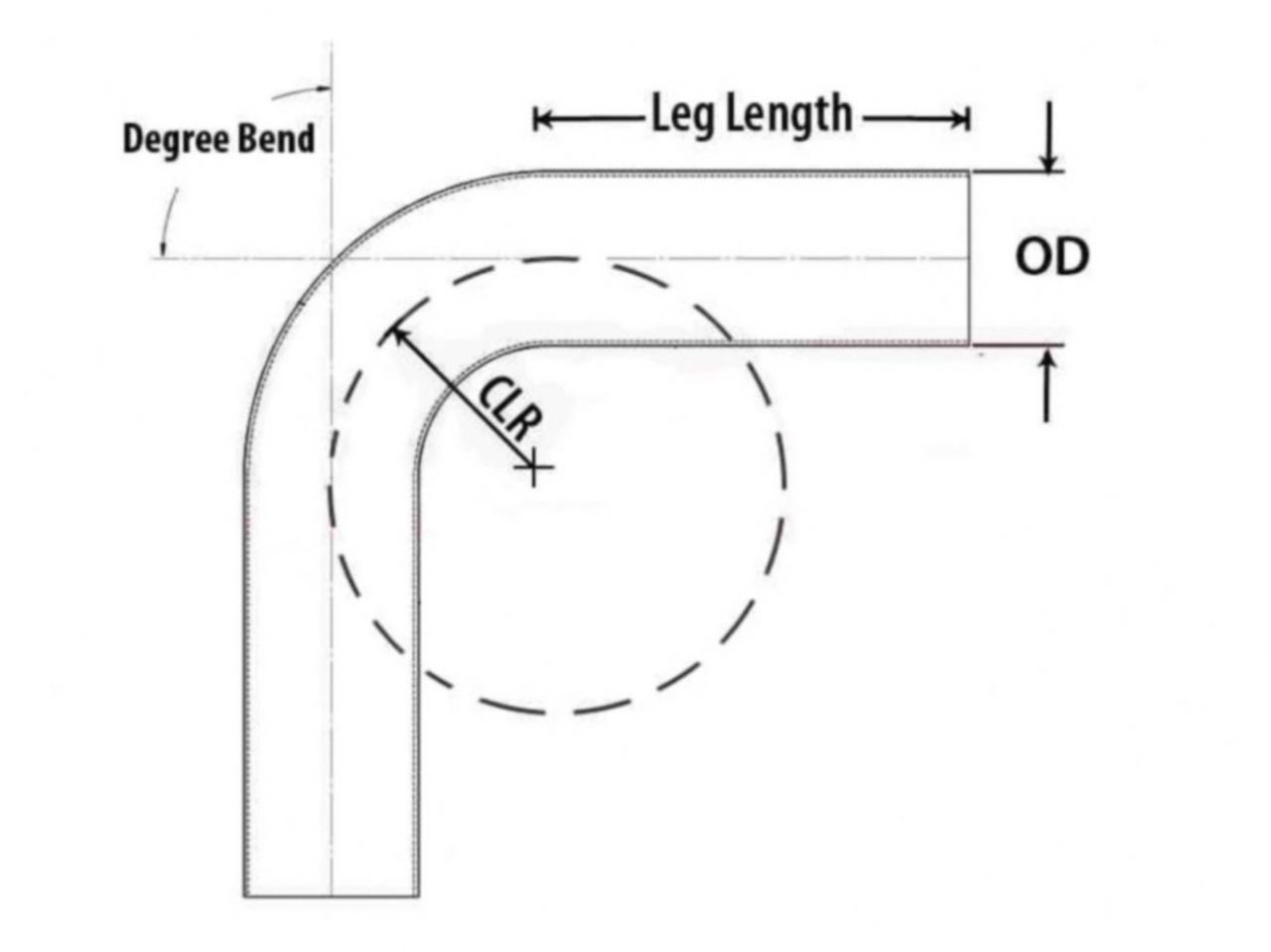 HPS Performance Products HPS 2-1/2" OD 100 Degree Bend 6061 Aluminum Elbow Pipe Tubing 16 Gauge w/ 2 1/2" CLR