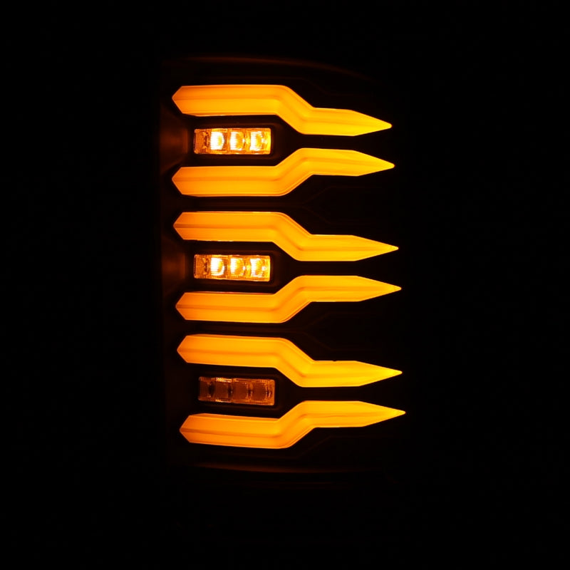 AlphaRex 07-13 GMC Sierra 1500/07-14 2500/3500HD (No Classic/Dually) Luxx-Series LED Tail Lights Blk 630060 *Discontinued