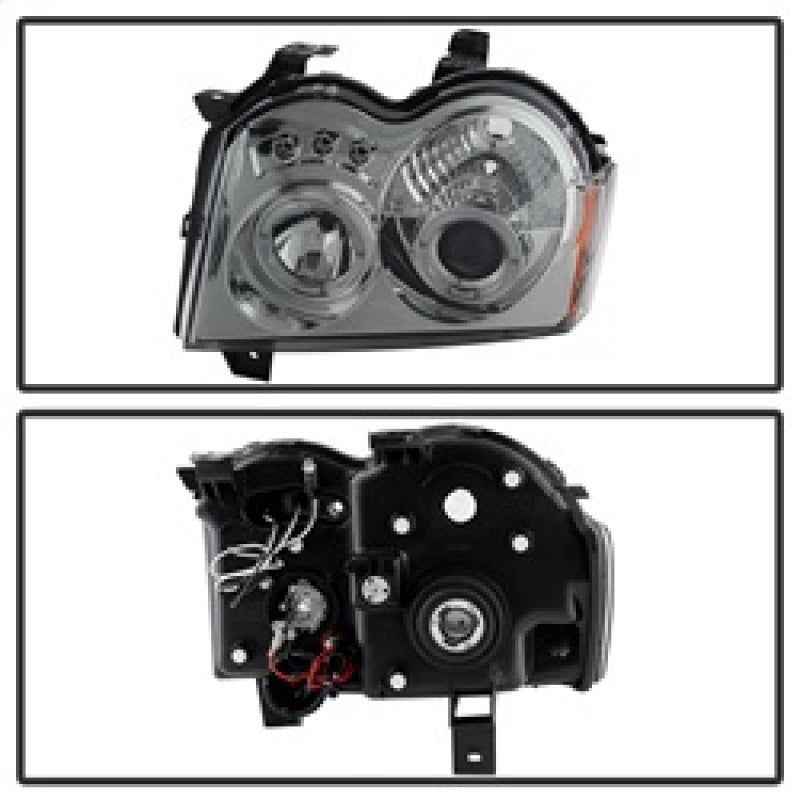 Spyder Jeep Grand Cherokee 05-07 Projector Headlights LED Halo LED Smke PRO-YD-JGC05-HL-SMC 5011114