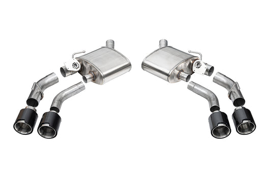 Corsa Valved / Axle-Back 4.5 in Carbon Fiber Quad Tips | 2016-2024 Camaro SS ZL1 (21789CF)