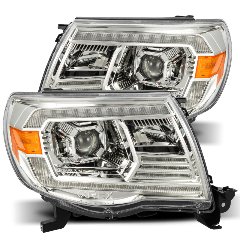 AlphaRex 05-11 Toyota Tacoma LUXX LED Projector Headlights Plank Style Chrome w/Activation Light/DRL 880740 *Discontinued