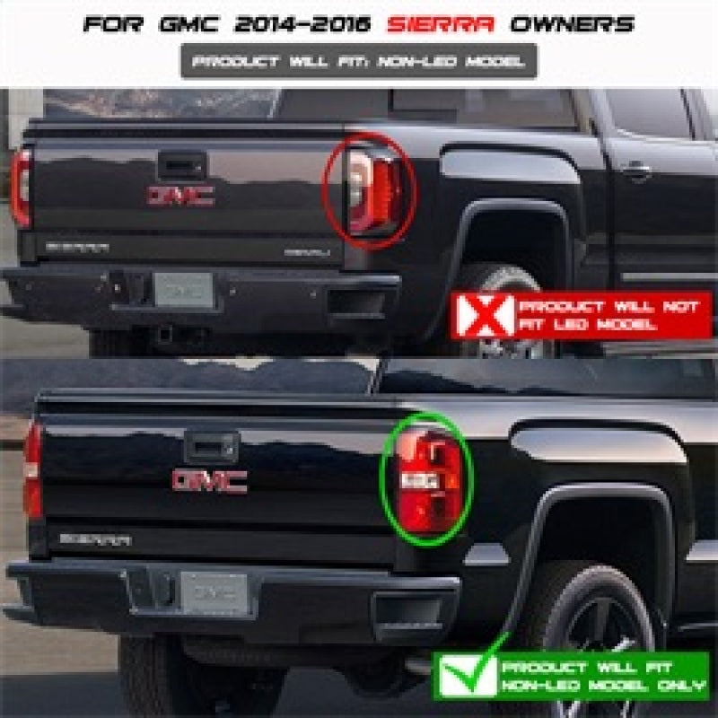 Spyder GMC Sierra 14-16 LED Tail Lights Red Clear ALT-YD-GS14-LBLED-RC 5080677