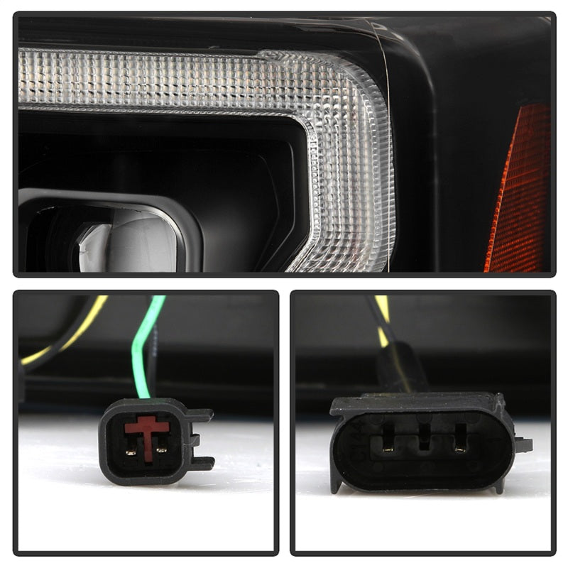 Spyder Ford F-250/F-350/F450 17-18 Full LED Headlights Chrome PRO-YD-FS17HALAP-SEQ-BK 5087430