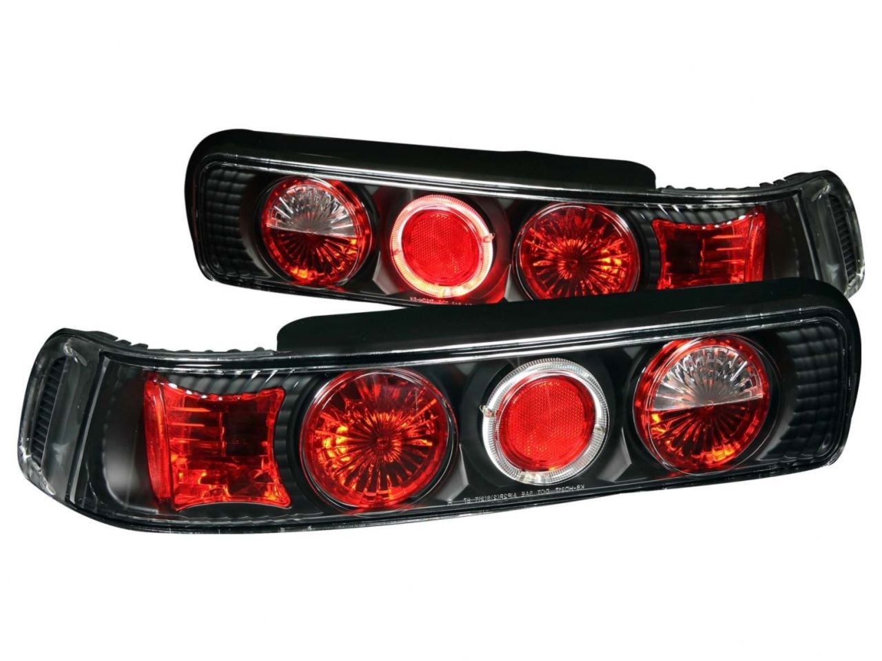 Anzo 1990-1993 Acura Integra Tail lights Black w/ Halo