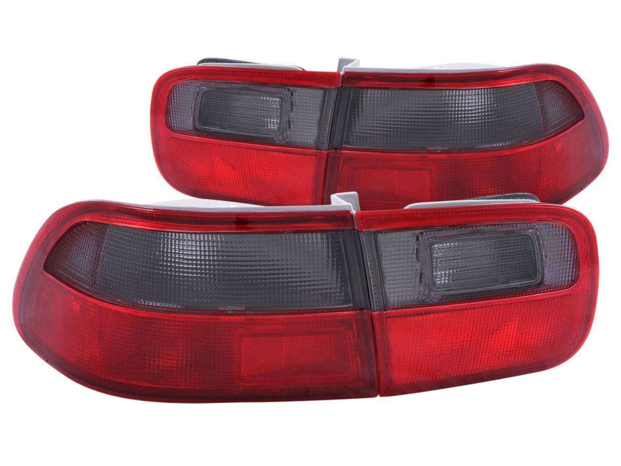 Anzo 1992-1995 Honda Civic Taillights Red/Smoke - OEM