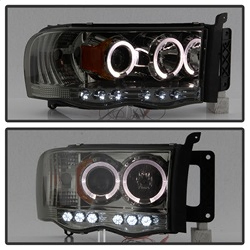 Spyder Dodge Ram 1500 02-05/Ram 2500 03-05 Projector Headlights LED Halo LED Smke PRO-YD-DR02-HL-SMC 5009999