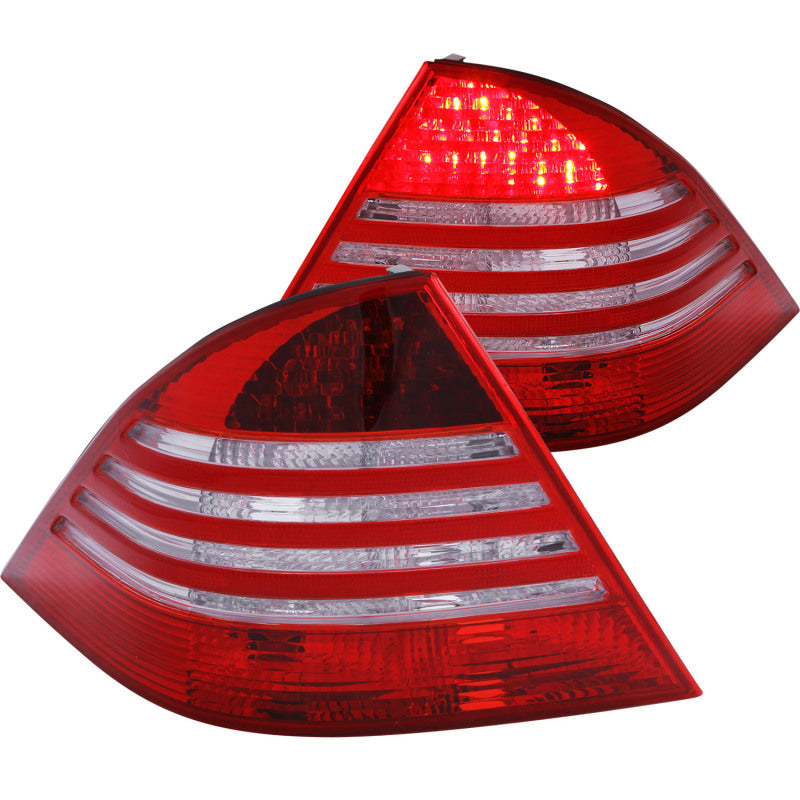 Anzo 2000-2005 Mercedes Benz S Class W220 LED Taillights Red/Clear