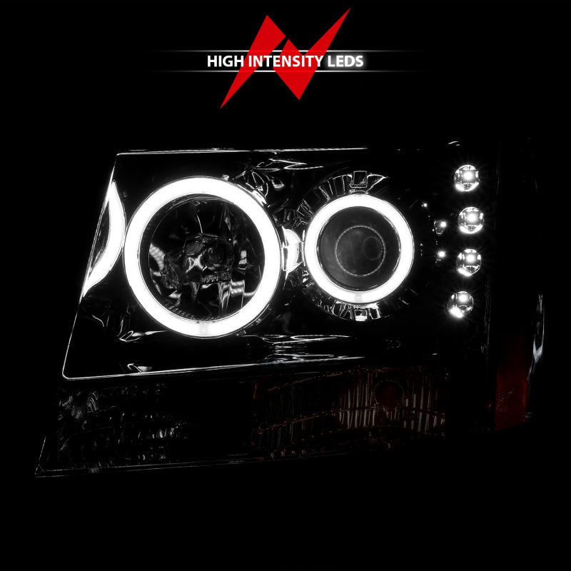 Anzo 2007-2013 Chevrolet Avalanche Projector Headlights w/ Halo Chrome