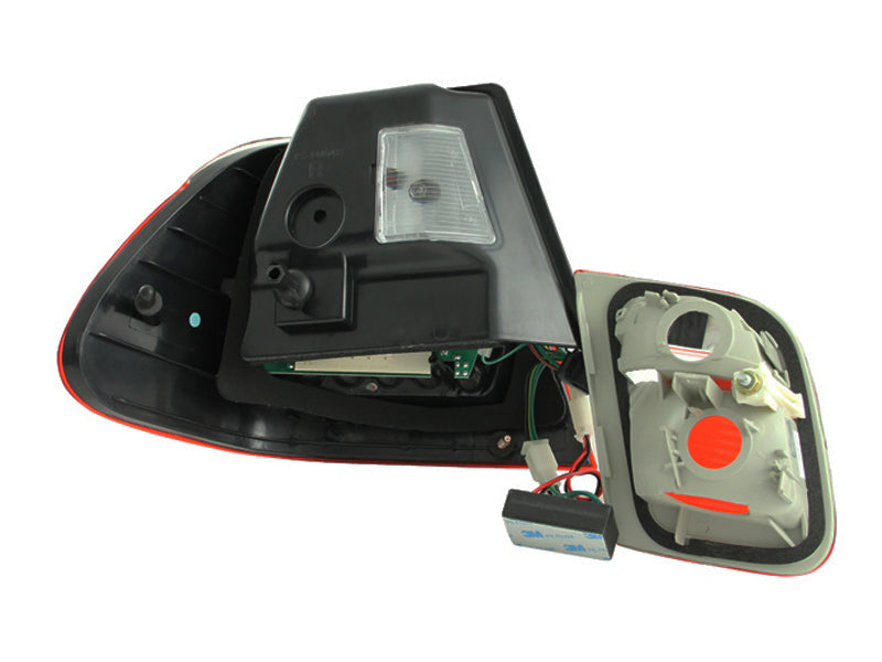 Anzo 2002-2005 BMW 3 Series E46 LED Taillights Red/Clear