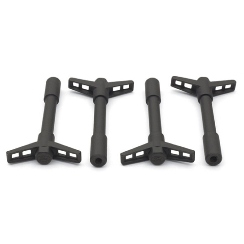 Ford Racing Black Crinkle Finish Valve Cover Hold Down Wing Nuts 302-326